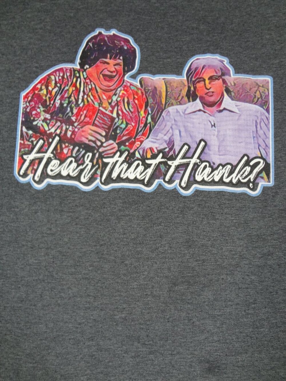 BEVERLY & HANK GELFAND SNL CHRIS FARLEY ADAM SANDLER GRAY LARGE T-SHIRT L563